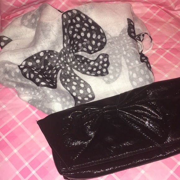 🎈SALE🎈👜#5. BOW 2PC.🎀 BLACK🖤 SET👜 - Picture 6 of 15